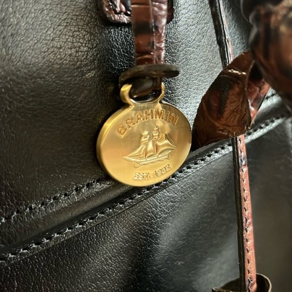 Brahmin Julia Rose Black Lady Tuscan Handbag - Picture 4 of 10